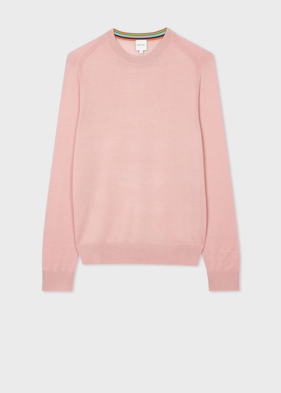 Paul Smith Light Pink Merino Wool Sweater Size XXL
