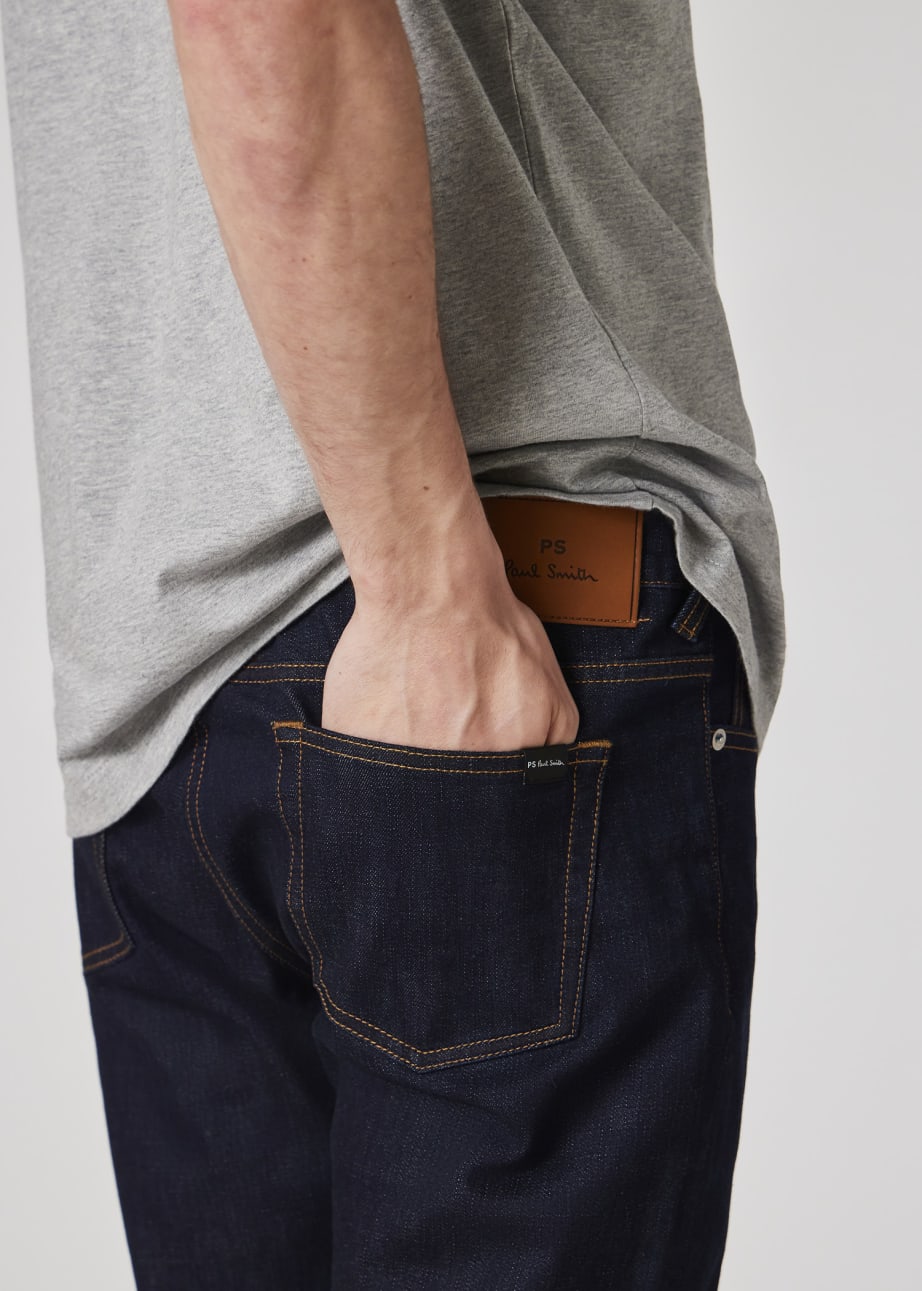 Model View - Slim-Fit 'Crosshatch Stretch' Jeans Paul Smith