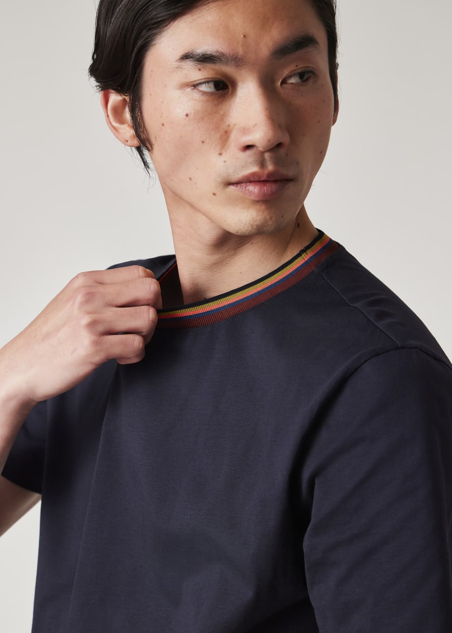 STRIPE COLLAR T-SHIRT main image 1