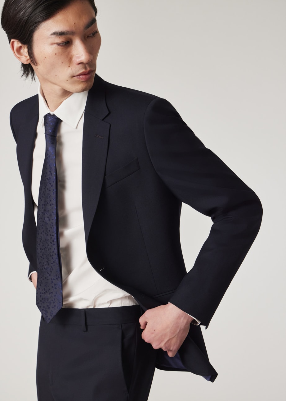  Model View - The Soho - Tailored-Fit Navy Wool 'A Suit To Travel In' Paul Smith