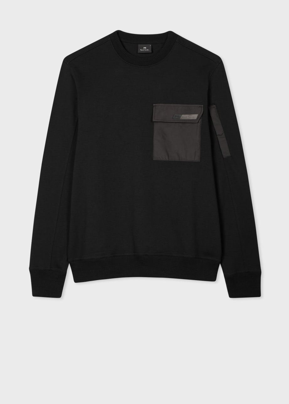 Product view - Black Mixed Media Pocket Sweatshirt Paul Smith