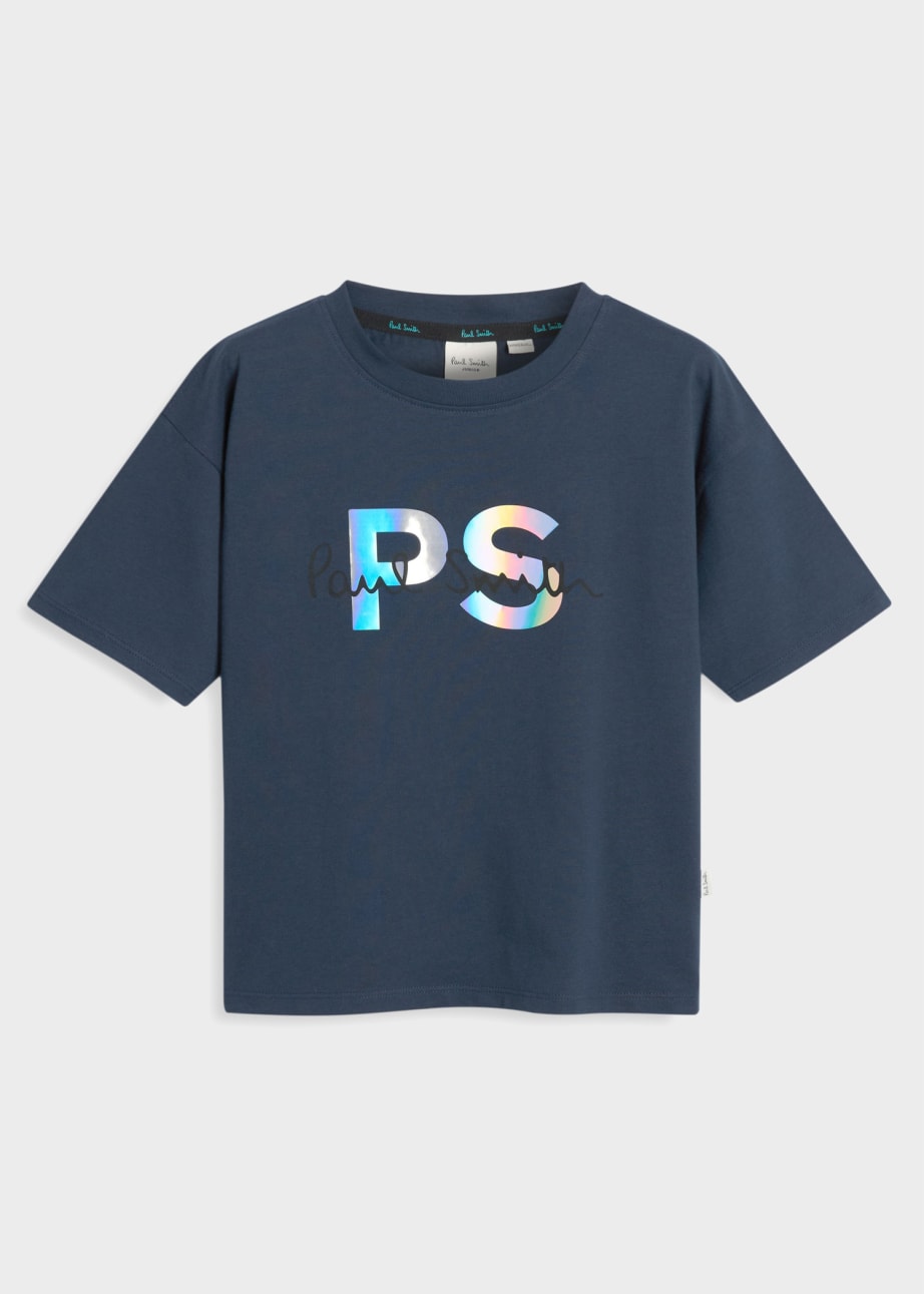 2-13-years-navy-holographic-print-t-shirt