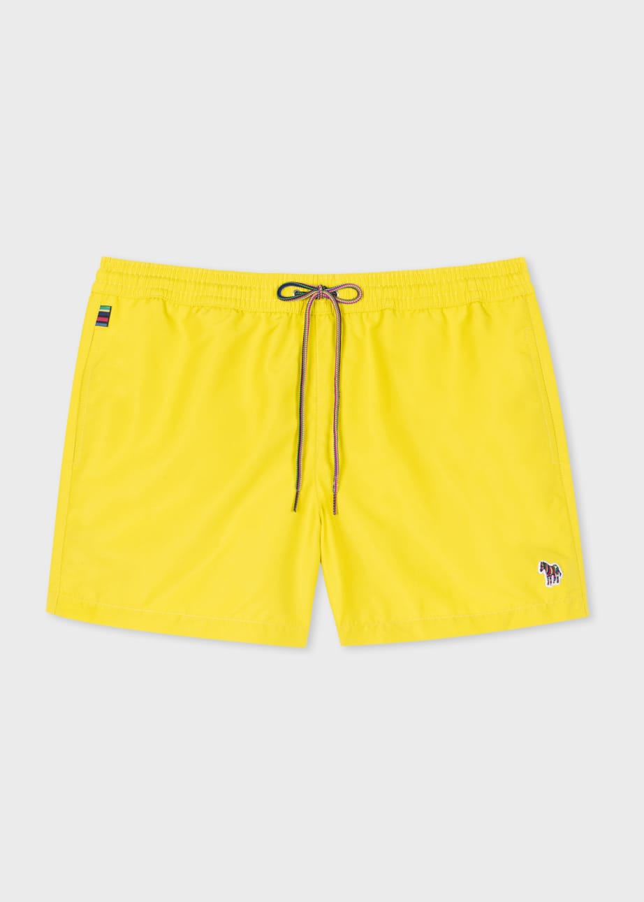 Front View - Yellow Zebra Logo Swim Shorts Paul Smith