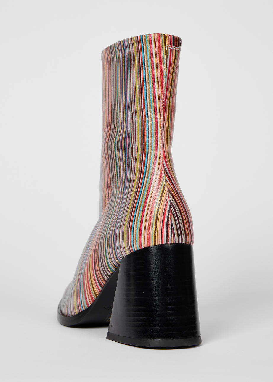 Detail View - Women's Signature Stripe 'Baylis' Boots Paul Smith