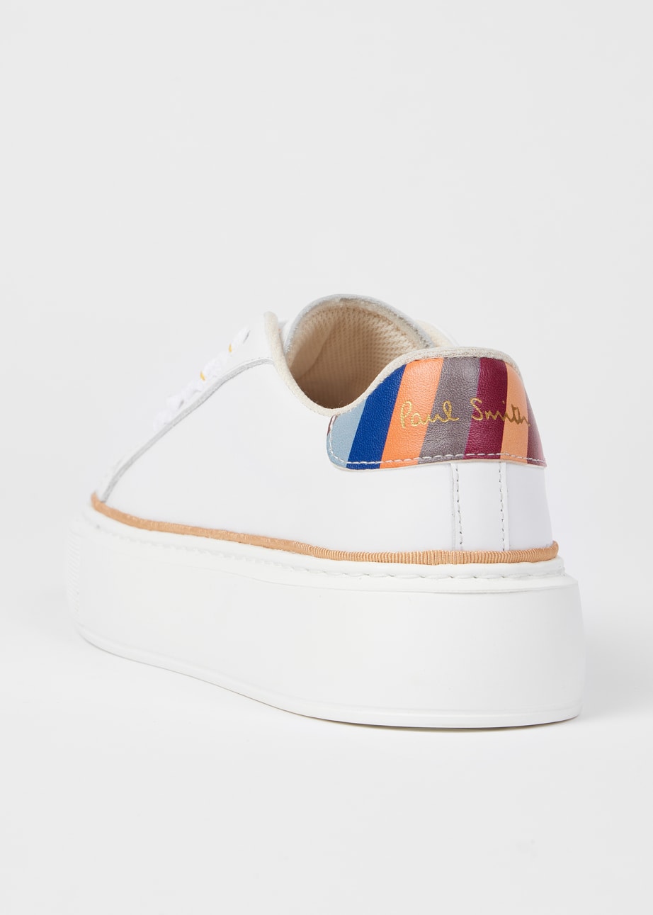 Detail View - Women's White 'Guppy' Platform Trainers Paul Smith