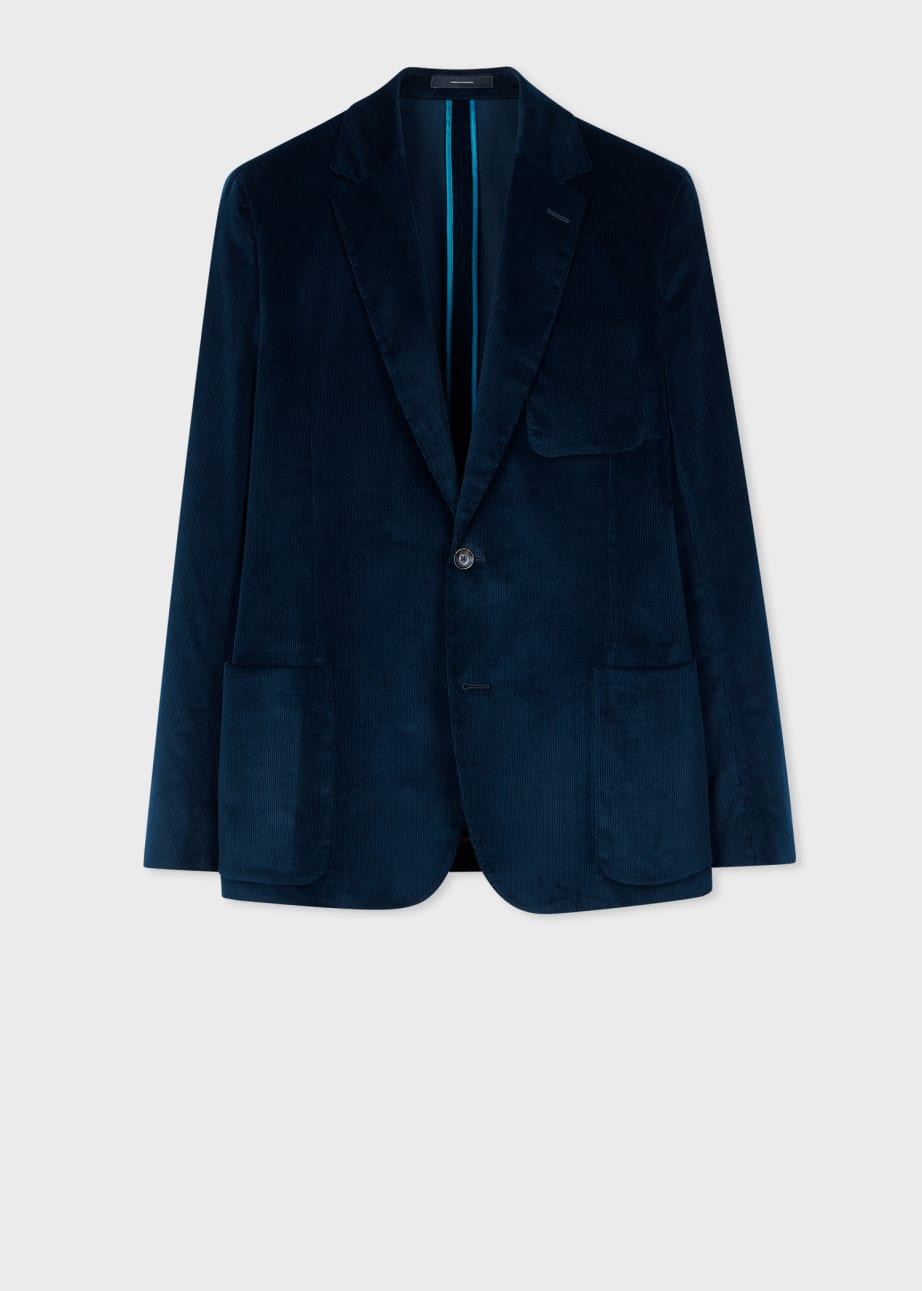 Product view - Navy Cotton-Blend Corduroy Unlined Blazer Paul Smith