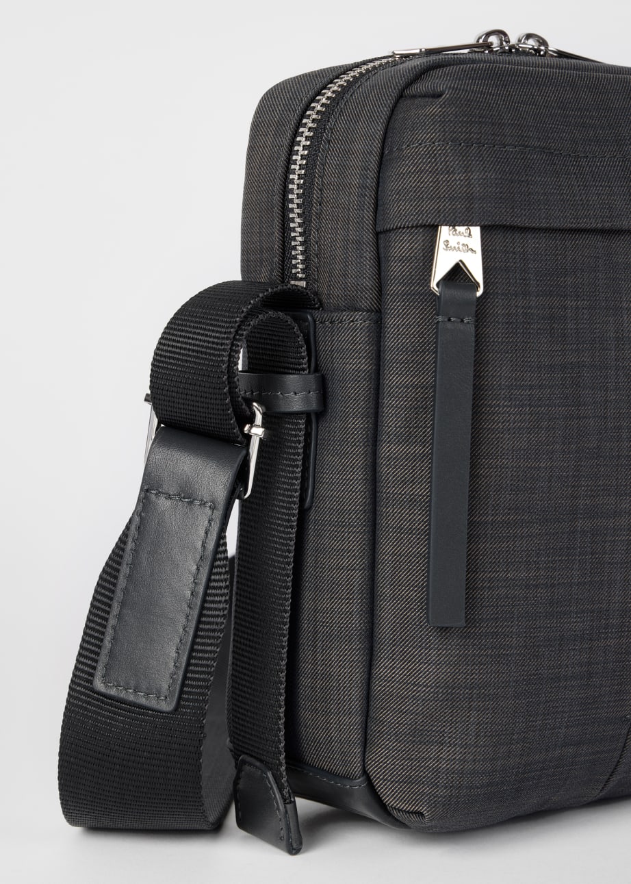 Detail View - Dark Grey Cross-Body Utility Bag Paul Smith