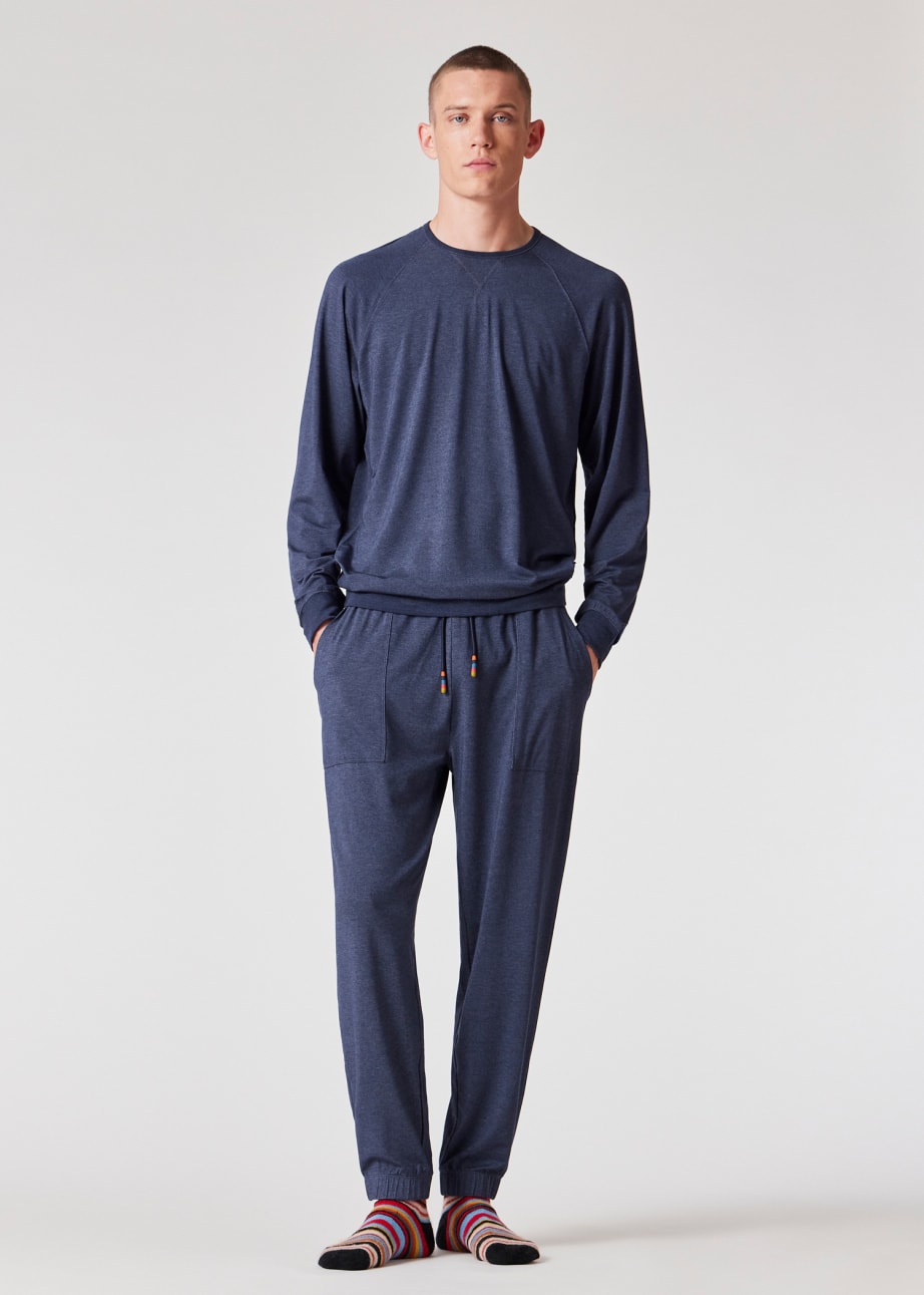 Men s Denim Blue Modal Blend Lounge Pants