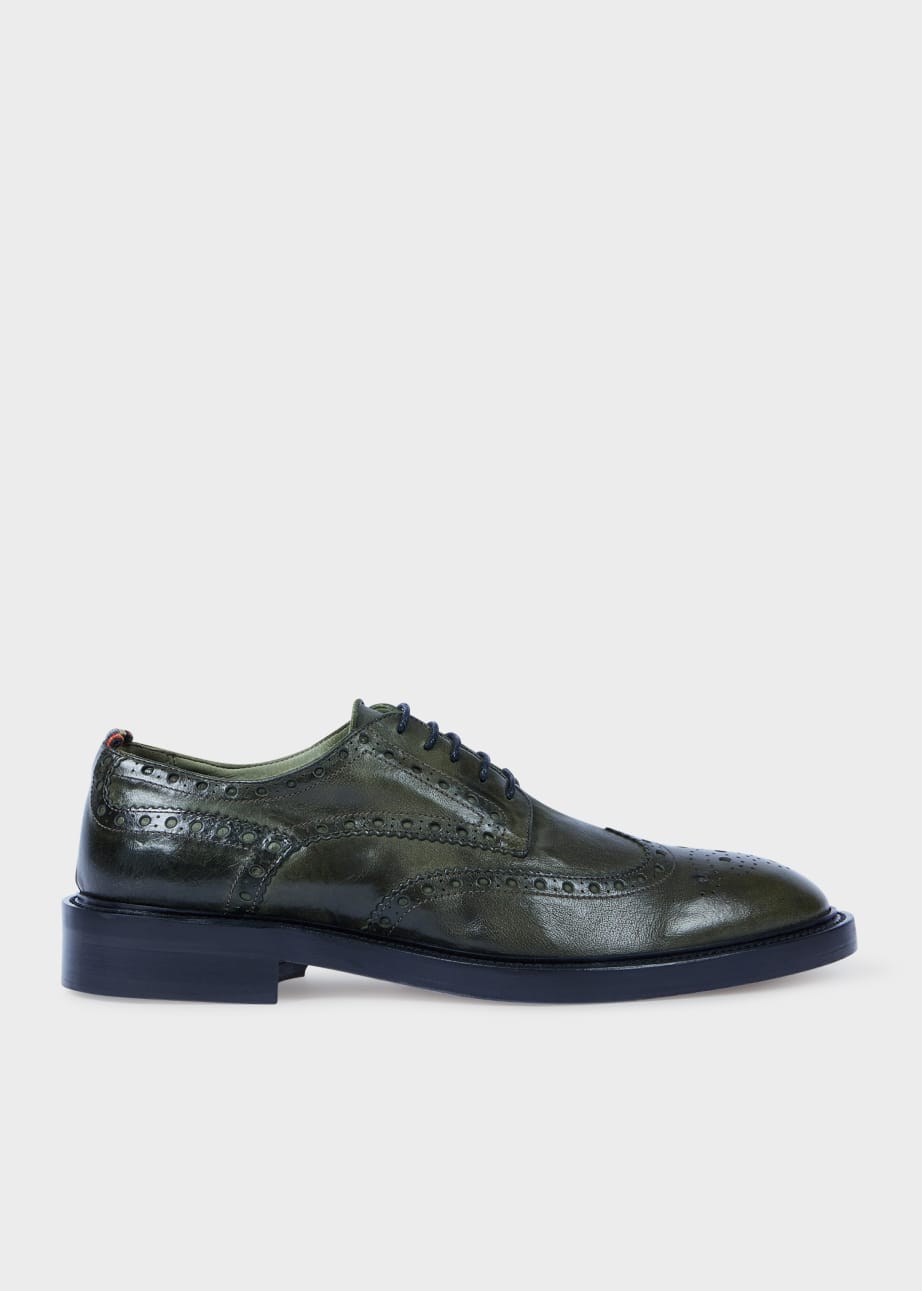 Product view - Khaki 'Langley' Brogues Paul Smith