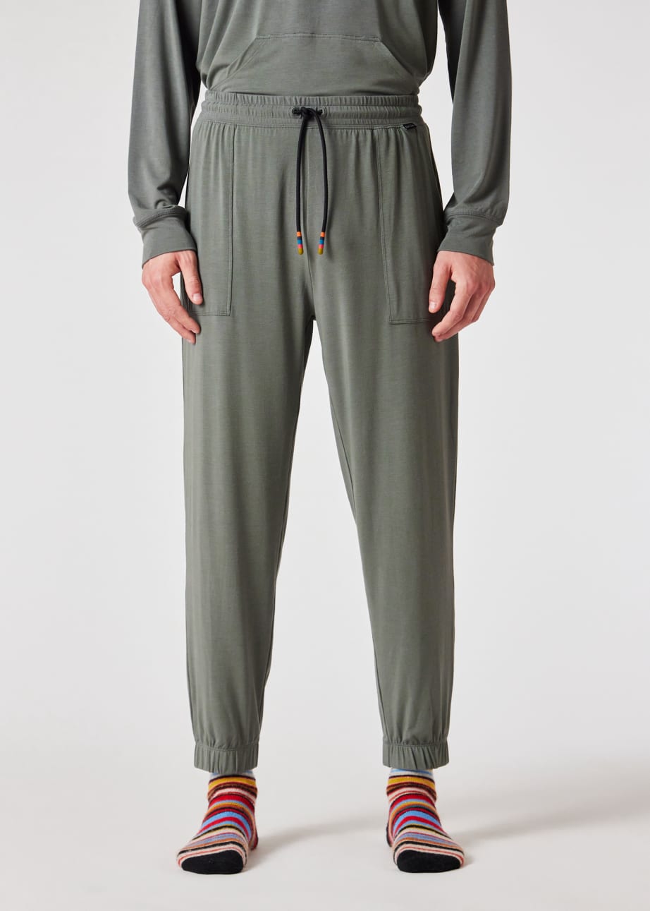 Detail View - Khaki Modal-Blend Lounge Pants Paul Smith