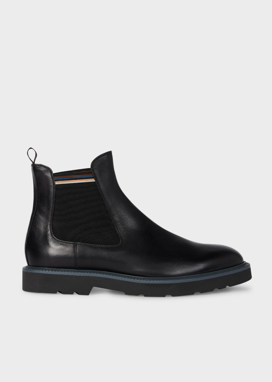 Men s Black Leather Argo Boots