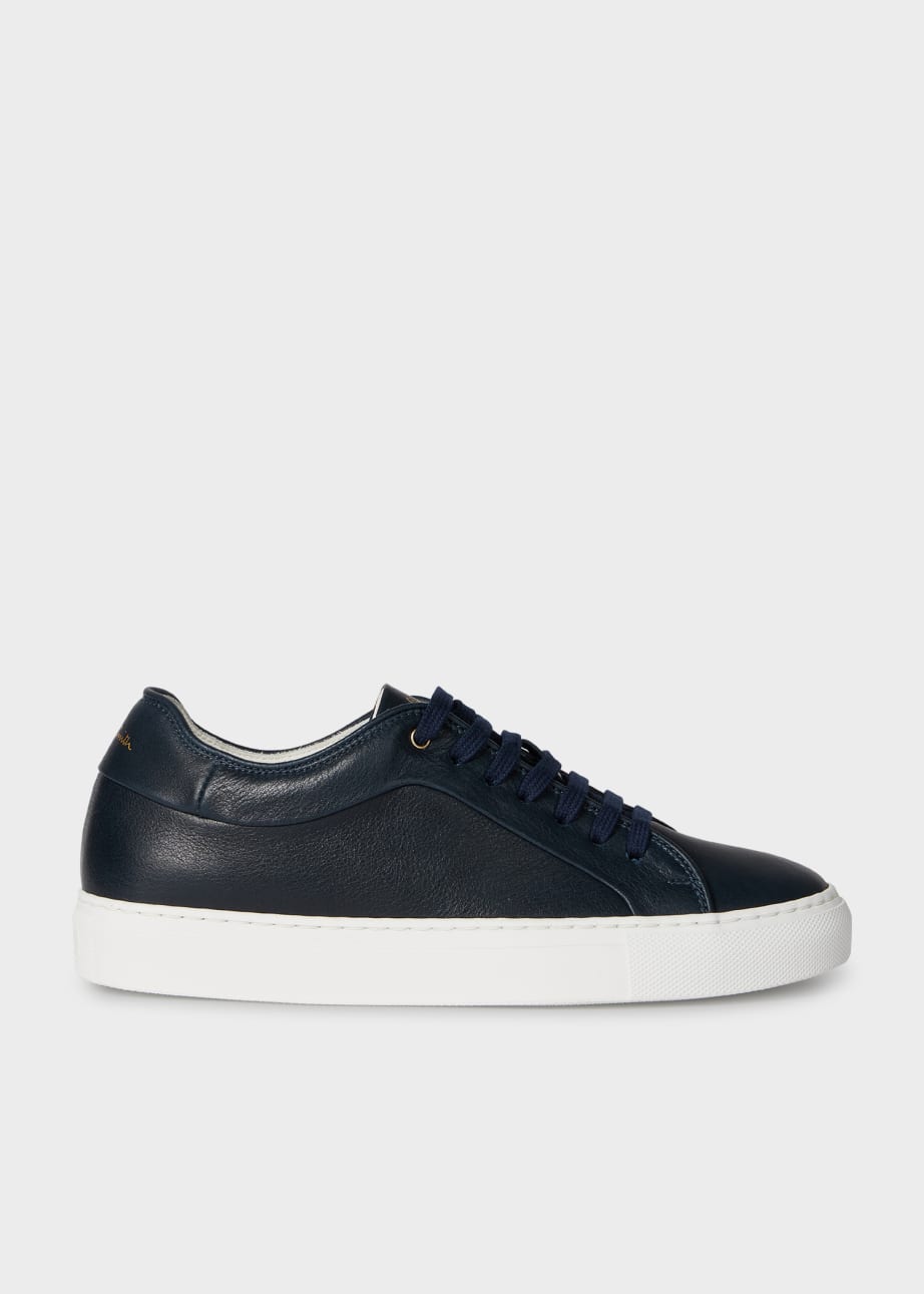 Side View - Women's Basso Leather Trainers Paul Smith