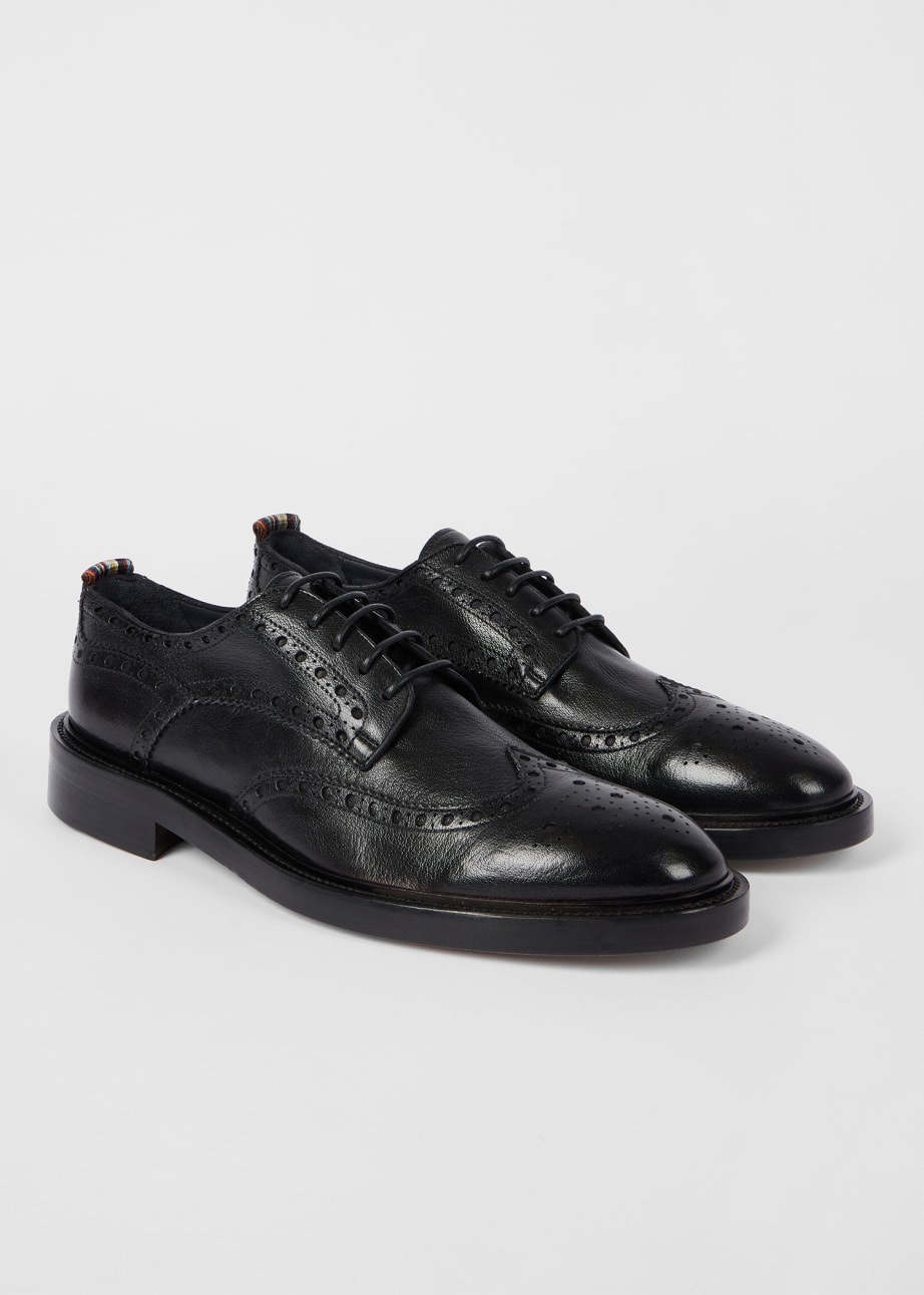 Pair View - Black 'Langley' Brogues Paul Smith