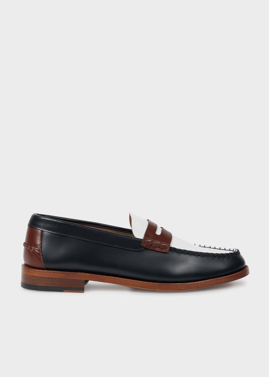 Product view - Colour-Block Leather 'Lido' Loafers Paul Smith