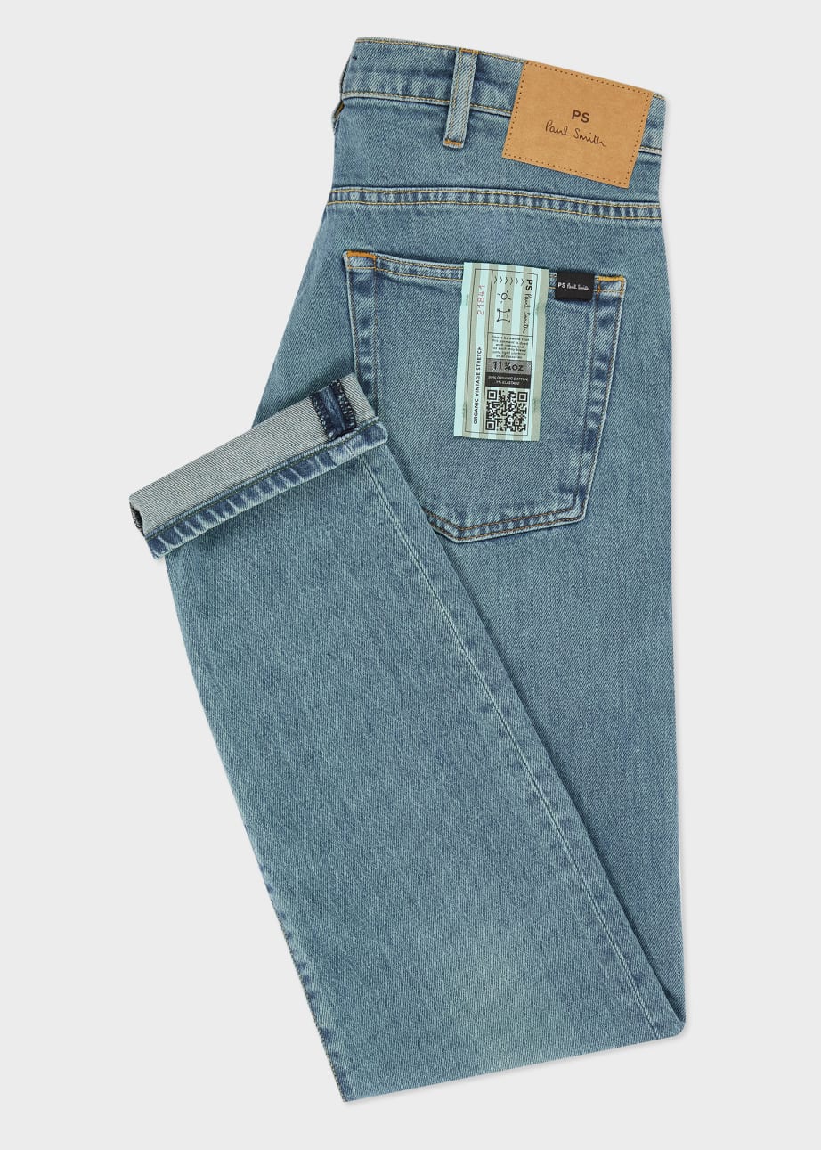 Product view - Tapered-Fit Antique Wash 'Organic Vintage Stretch' Jeans Paul Smith