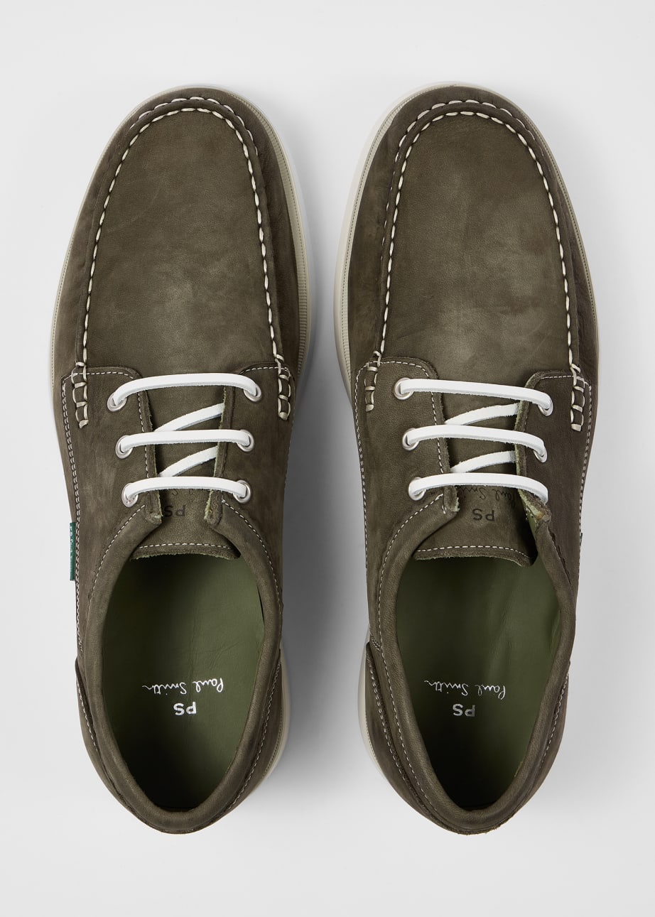 Product view - Khaki 'Pebble' Boat Shoes Paul Smith