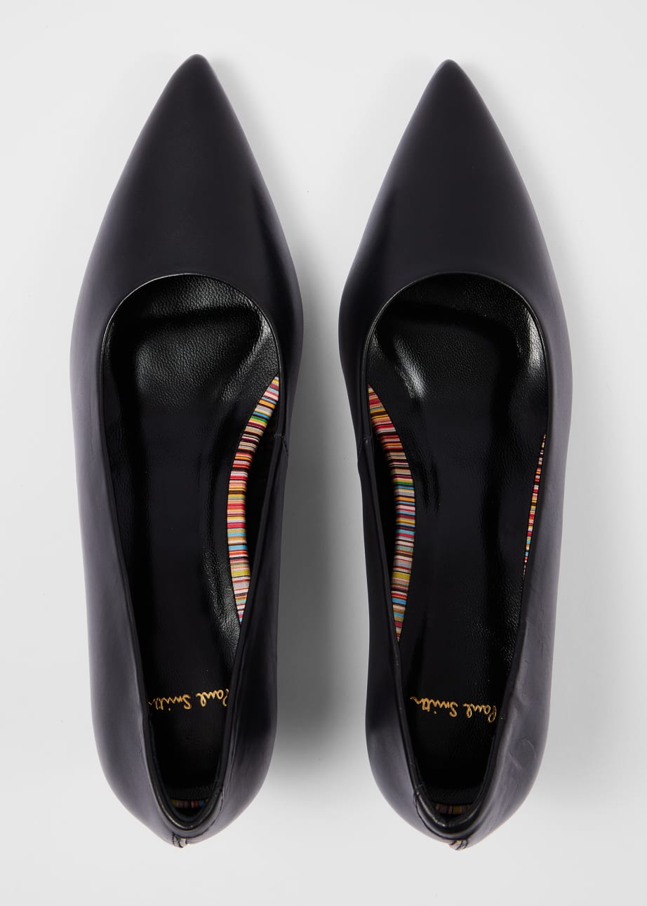 Pair View - Women's Black 'Sonora' Heel Court Shoes Paul Smith