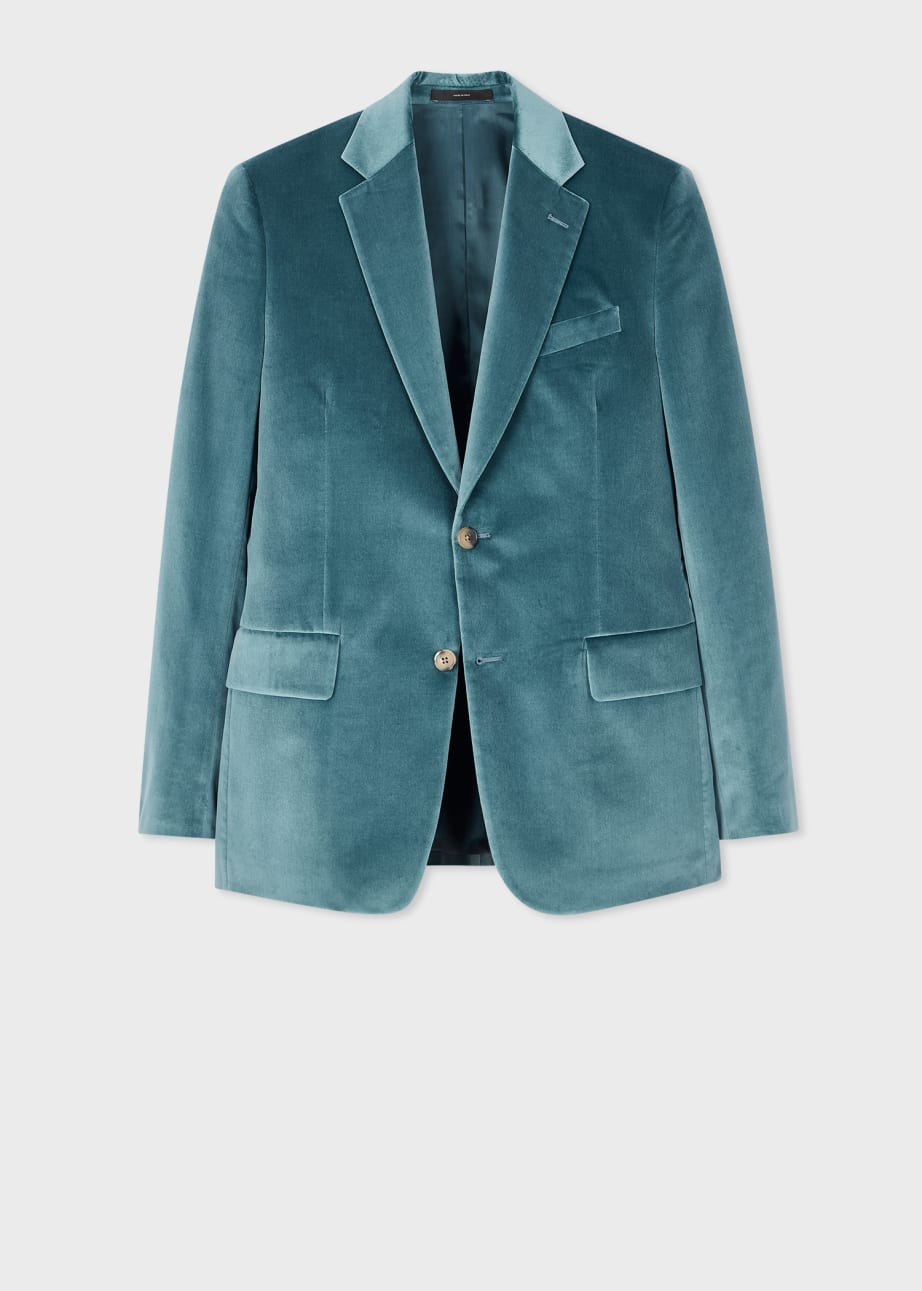 The Brierley - Teal Blue Velvet Blazer