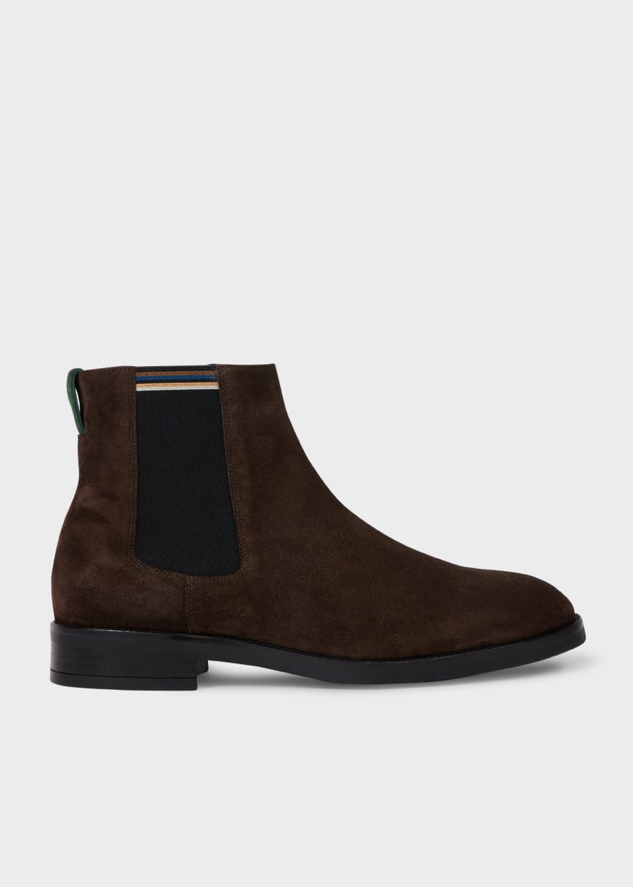 Product view - Dark Brown Suede 'Lansing' Boots Paul Smith