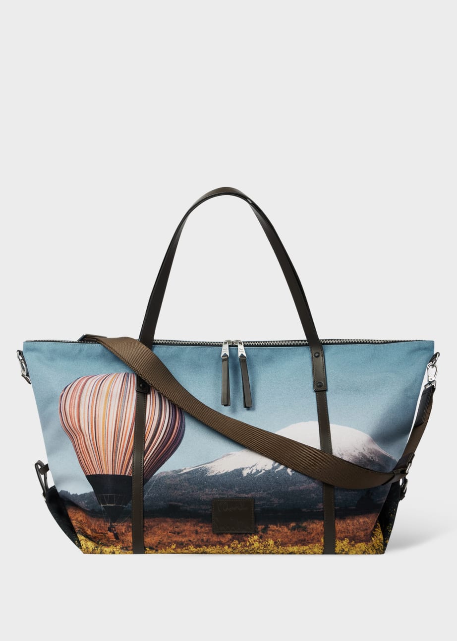 Front View - 'Signature Stripe Balloon Mount Fuji' Holdall Paul Smith