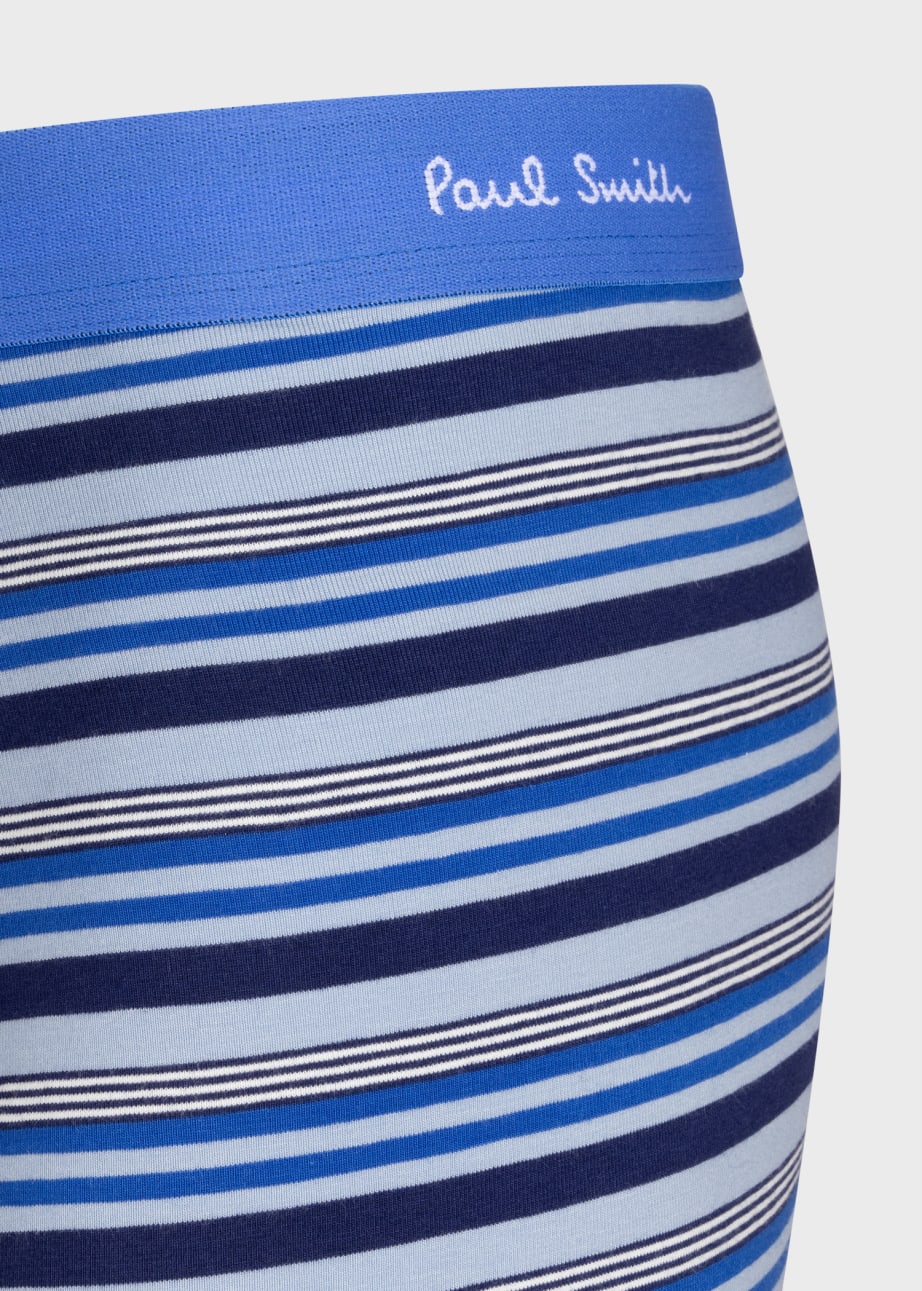 Men's Navy Blue Printed Cotton Mid-Rise Boxer