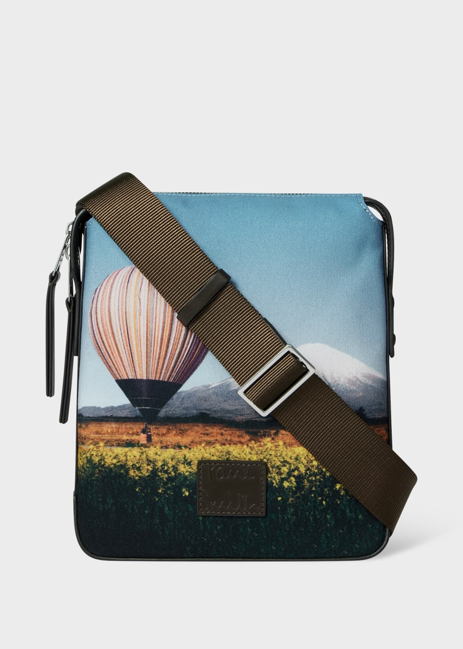 Product view - 'Signature Stripe Balloon Mount Fuji' Print Flight Bag Paul Smith