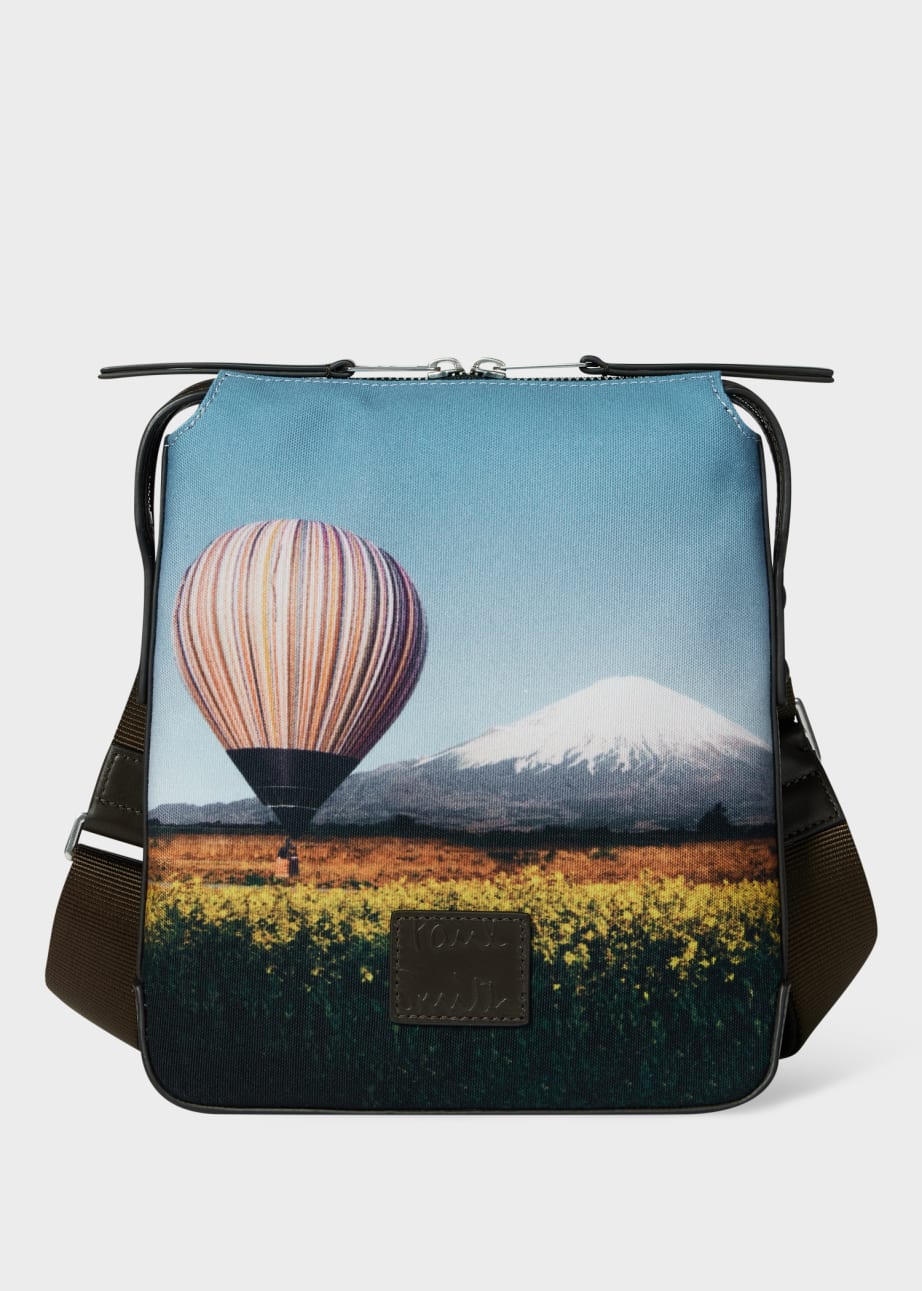 Product view - 'Signature Stripe Balloon Mount Fuji' Print Flight Bag Paul Smith