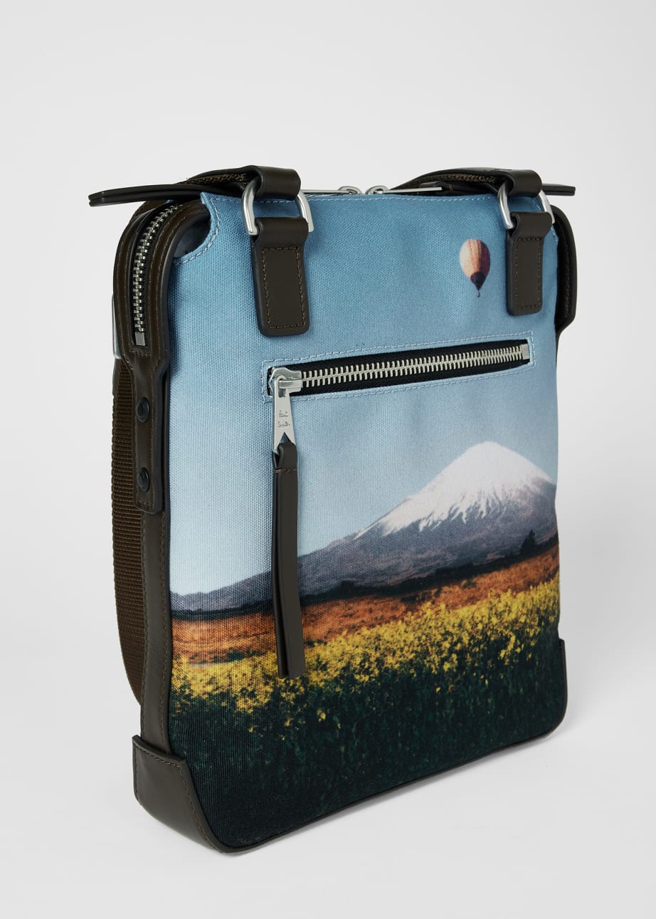 Product view - 'Signature Stripe Balloon Mount Fuji' Print Flight Bag Paul Smith