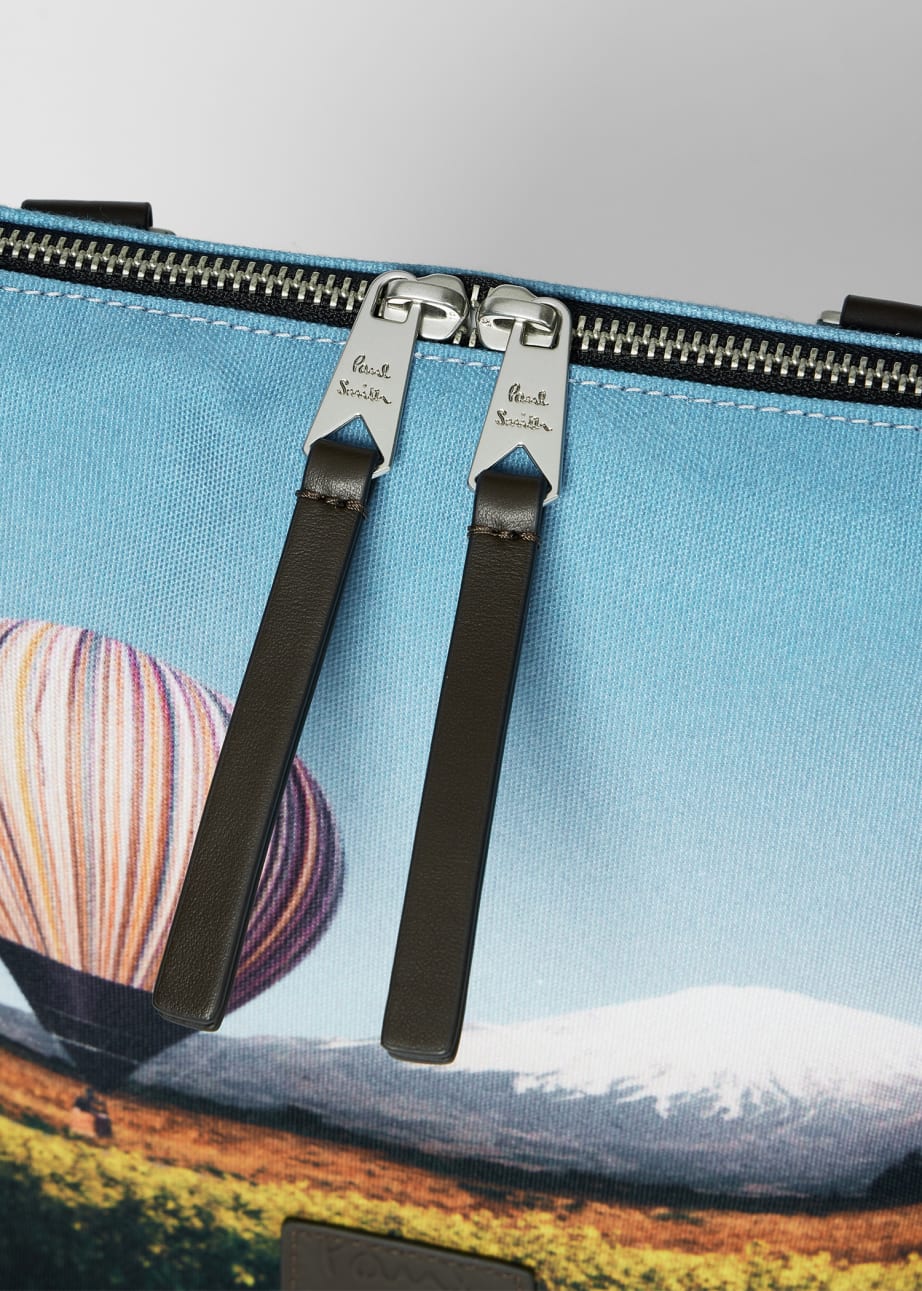 Product view - 'Signature Stripe Balloon Mount Fuji' Print Flight Bag Paul Smith