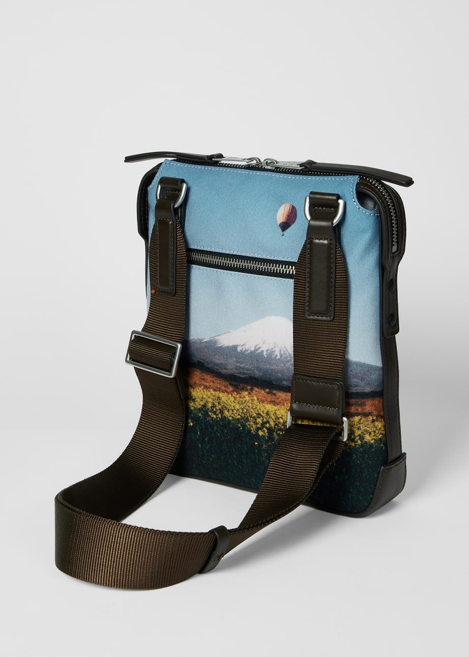 Product view - 'Signature Stripe Balloon Mount Fuji' Print Flight Bag Paul Smith