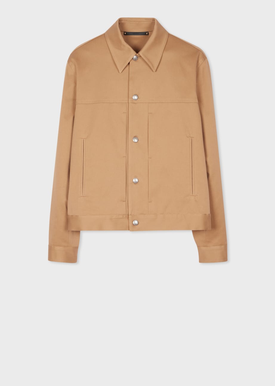 Product view - Tan Stretch Cotton-Twill Trucker Jacket Paul Smith