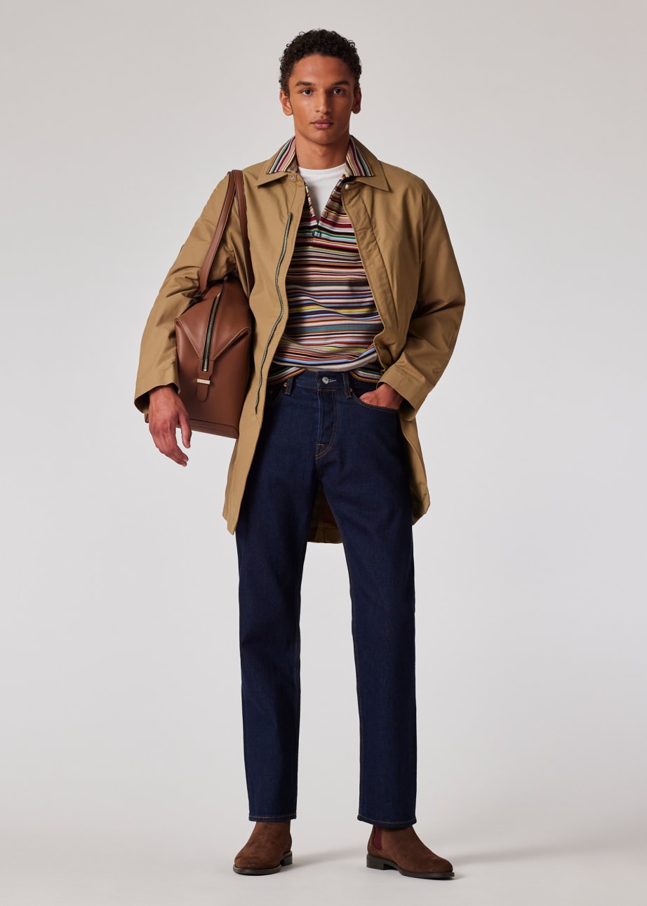 Model View - Tan Cotton-Nylon Mac Paul Smith