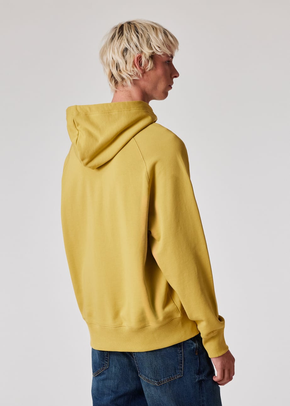 Model View - Yellow 'Happy' Hoodie Paul Smith