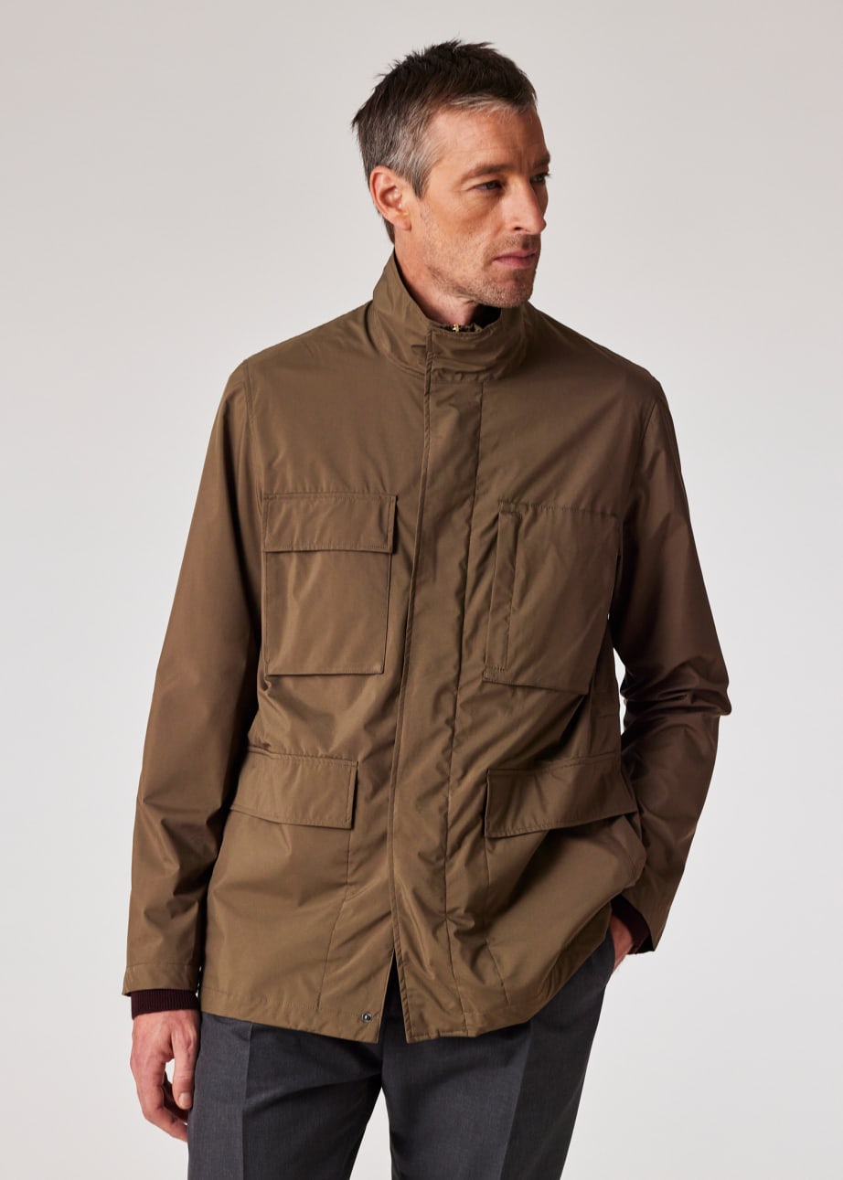 Model view - Khaki Two-Layer Recycled Polyester-Blend Field Jacket Paul Smith