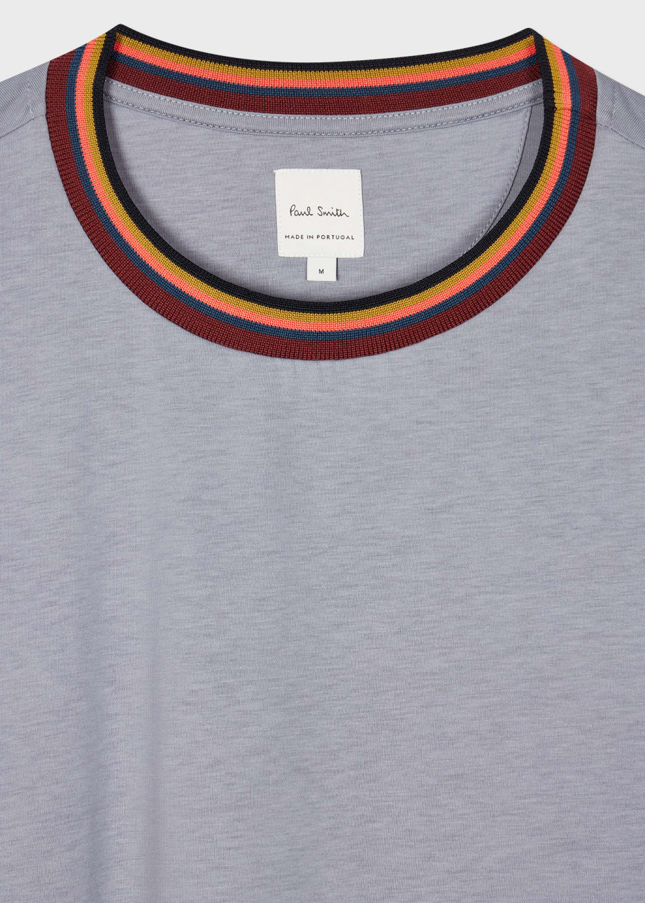 T-shirt Homme Marks And Spencer Bleu Col V - Taille M - Coton 100%