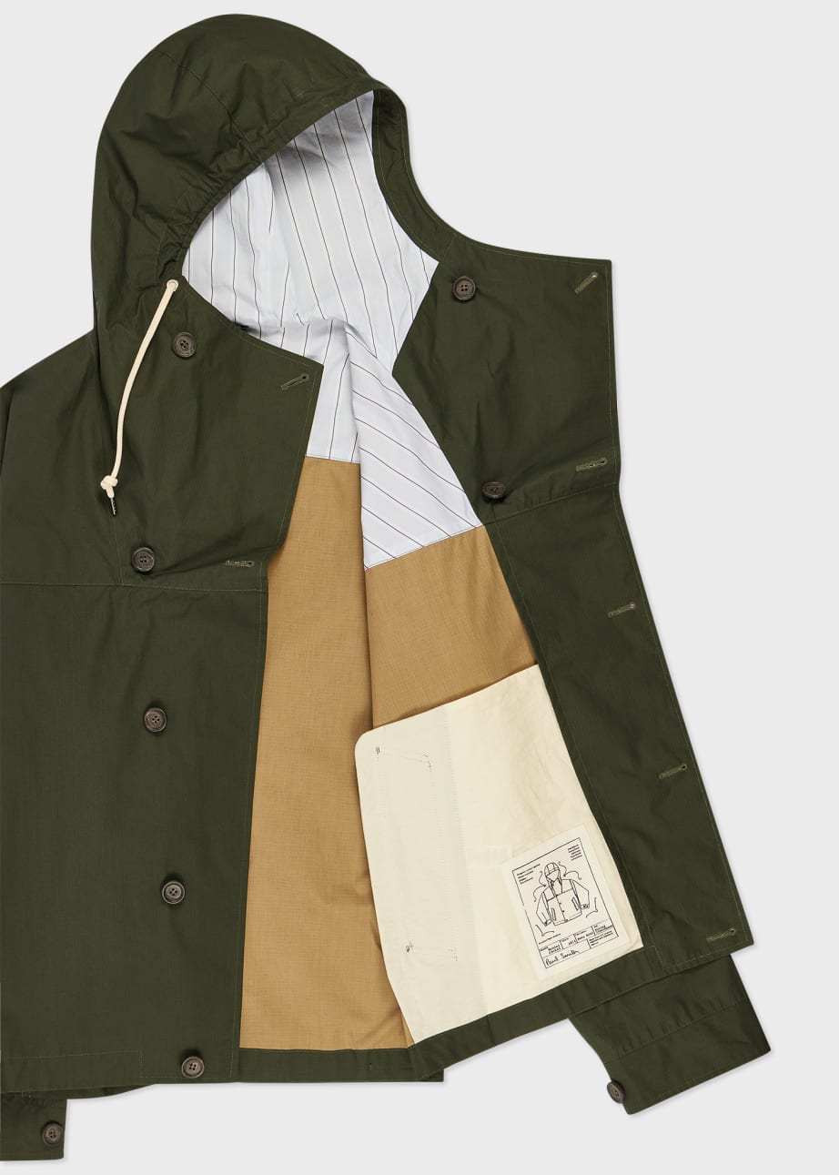 Front view - Green Cotton Ripstop Parka Paul Smith