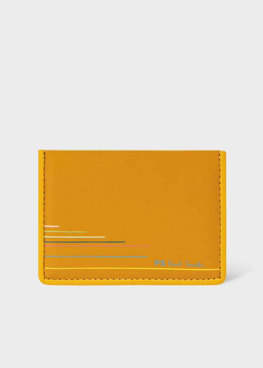 Yellow Leather Credit Card Holder