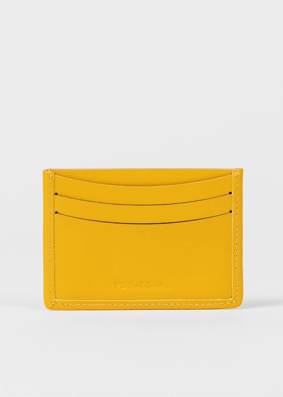 Yellow Leather Credit Card Holder