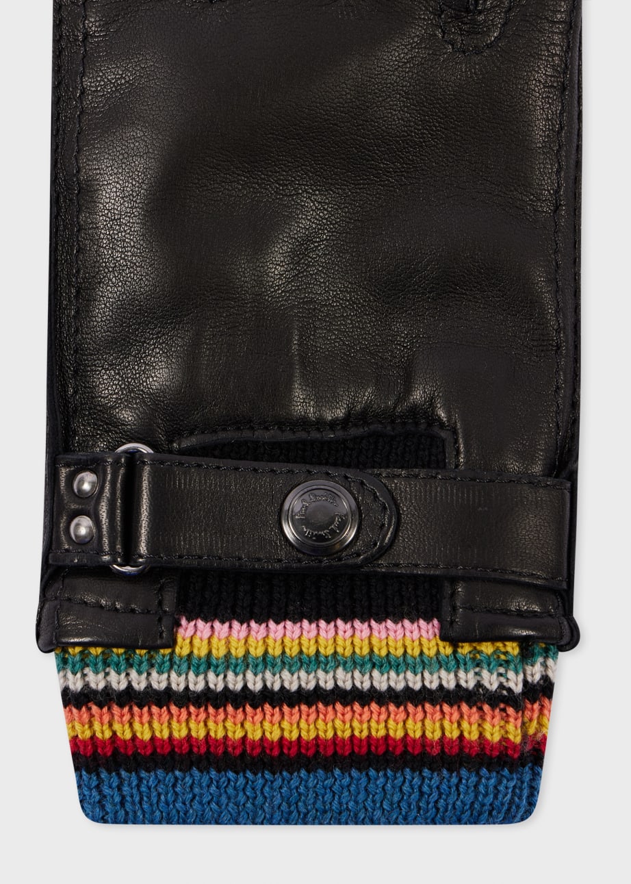 Plain Black Cuffed Gloves main image 1