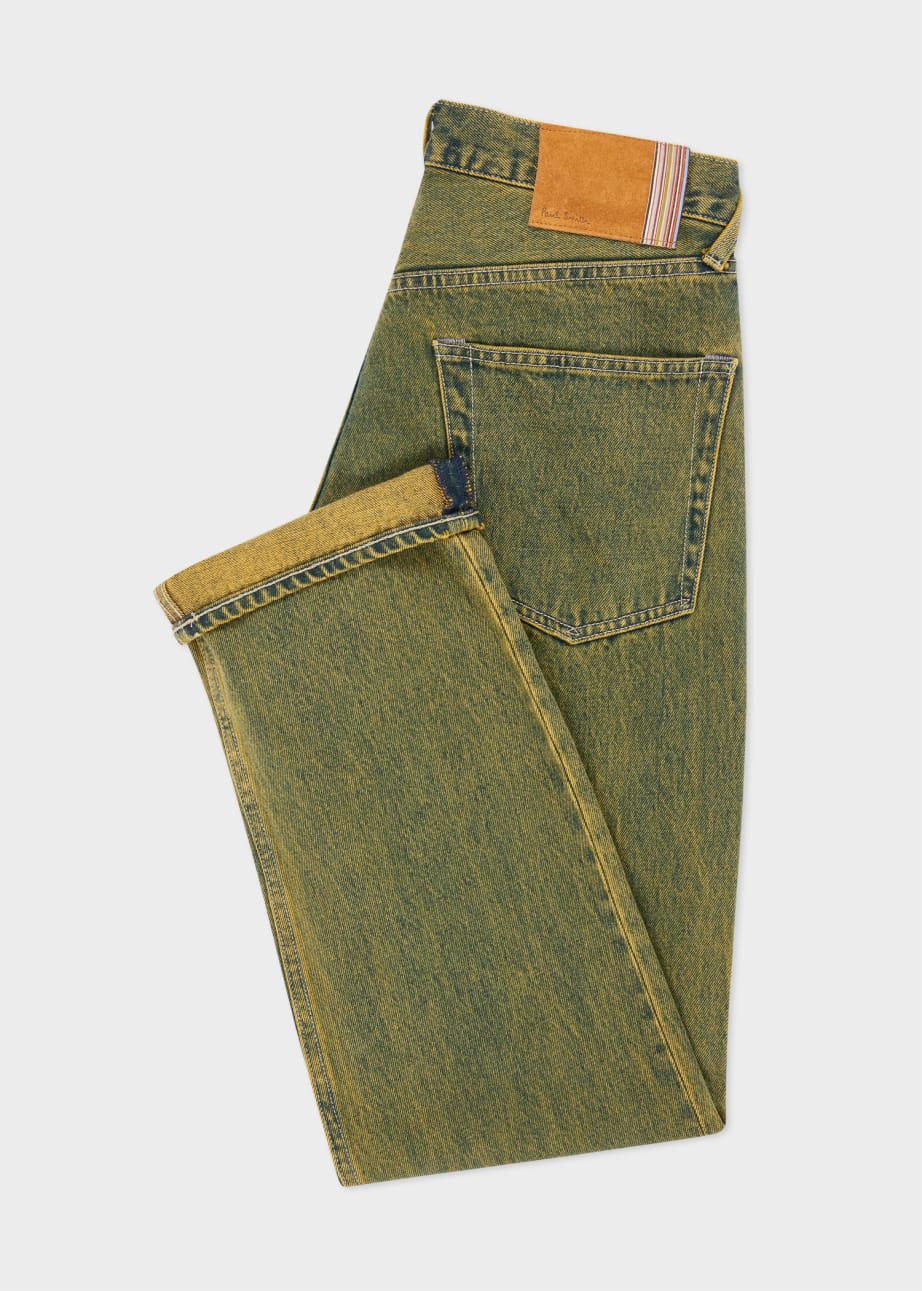 Men's Green Overdyed Jeans