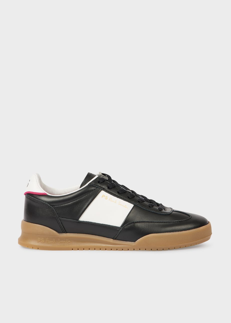 Product view - Women's Black Leather 'Dover' Trainers Paul Smith