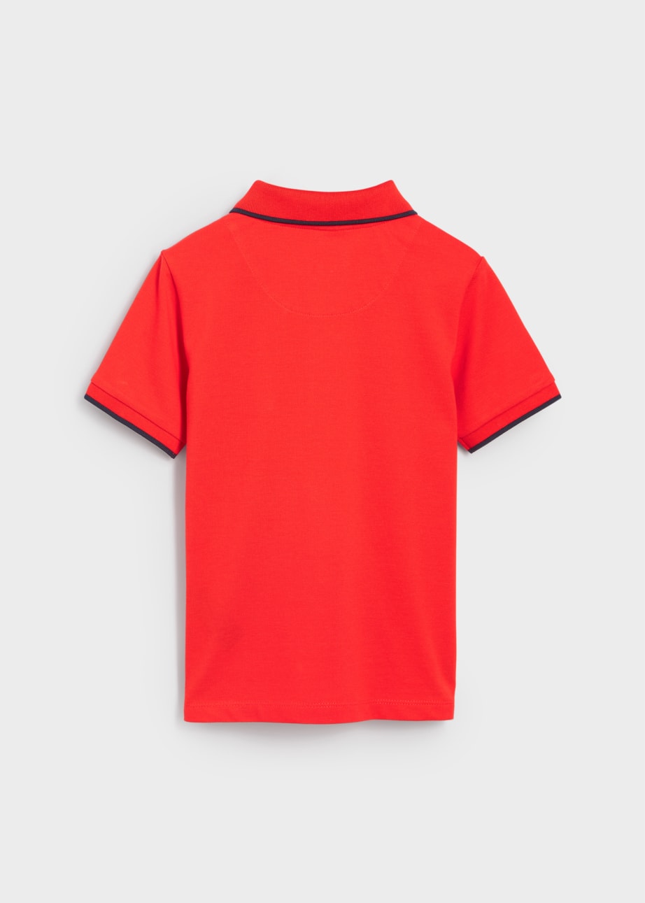 使い勝手の良い 2-13 Years Shirt Polo Logo Signature Red トップス