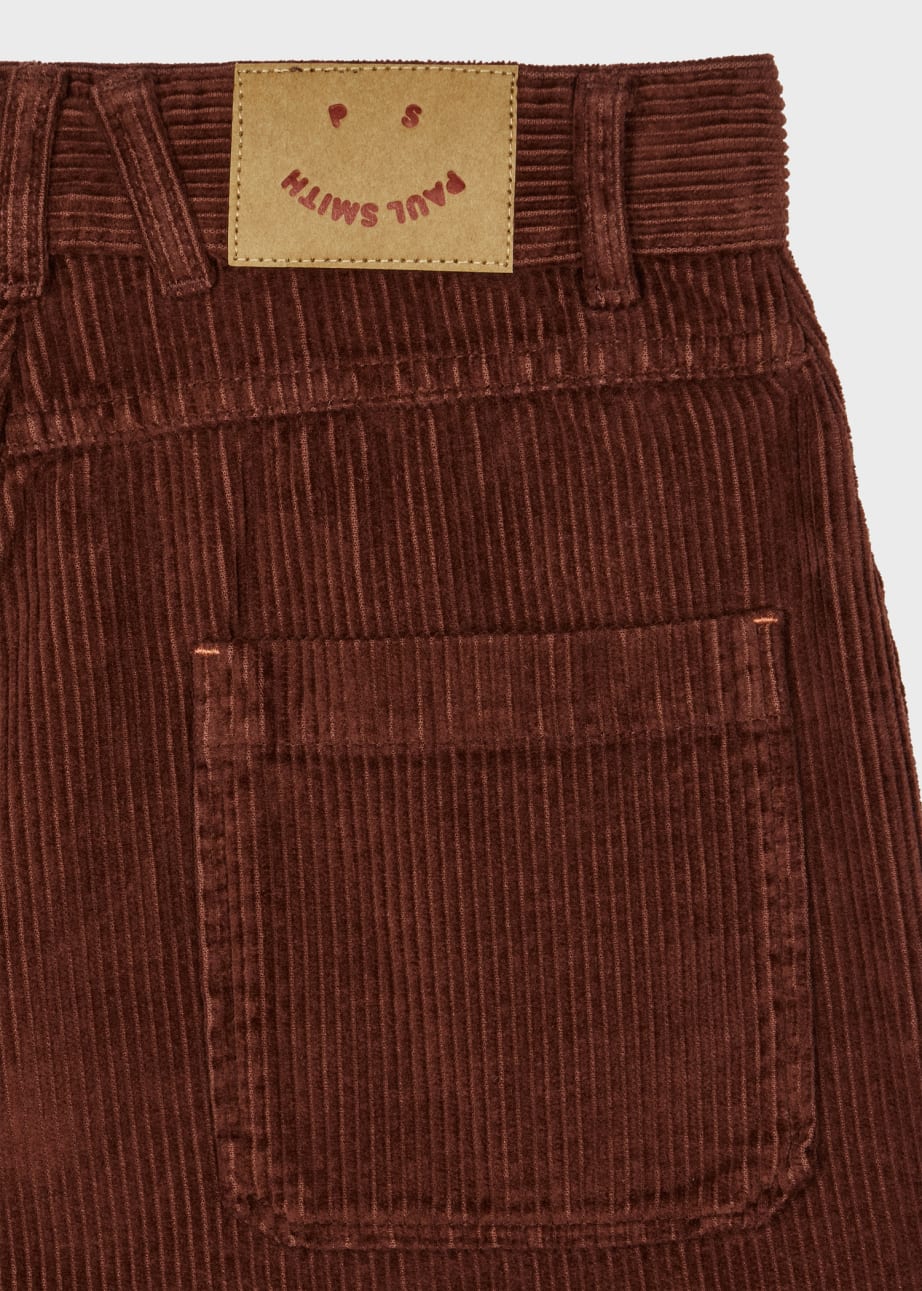 Women's Brown Corduroy Barrel Leg Trousers Paul Smith