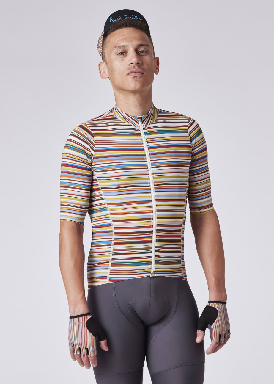 Model view - 'Signature Stripe' Cycling Jersey Paul Smith