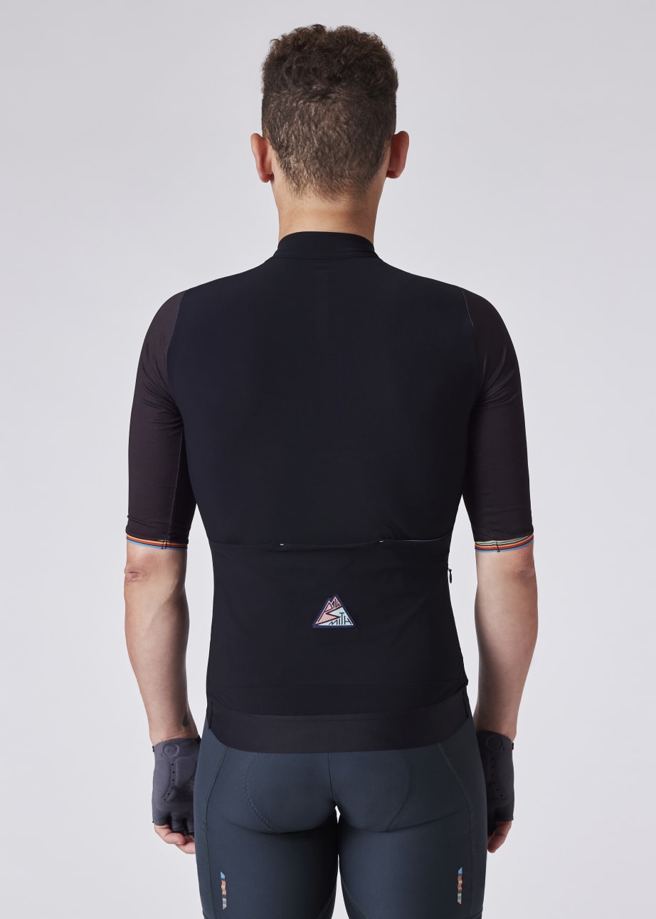 Model view - Black Cycling Jersey Paul Smith