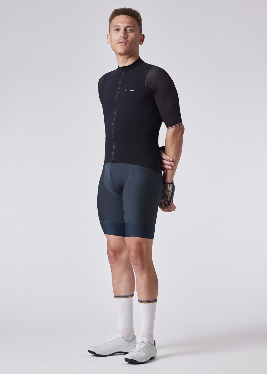 Model view - Deep Green Cycling Bib Shorts Paul Smith