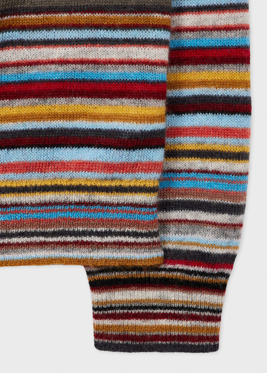 Signature Stripe' Wool-Mohair Cardigan