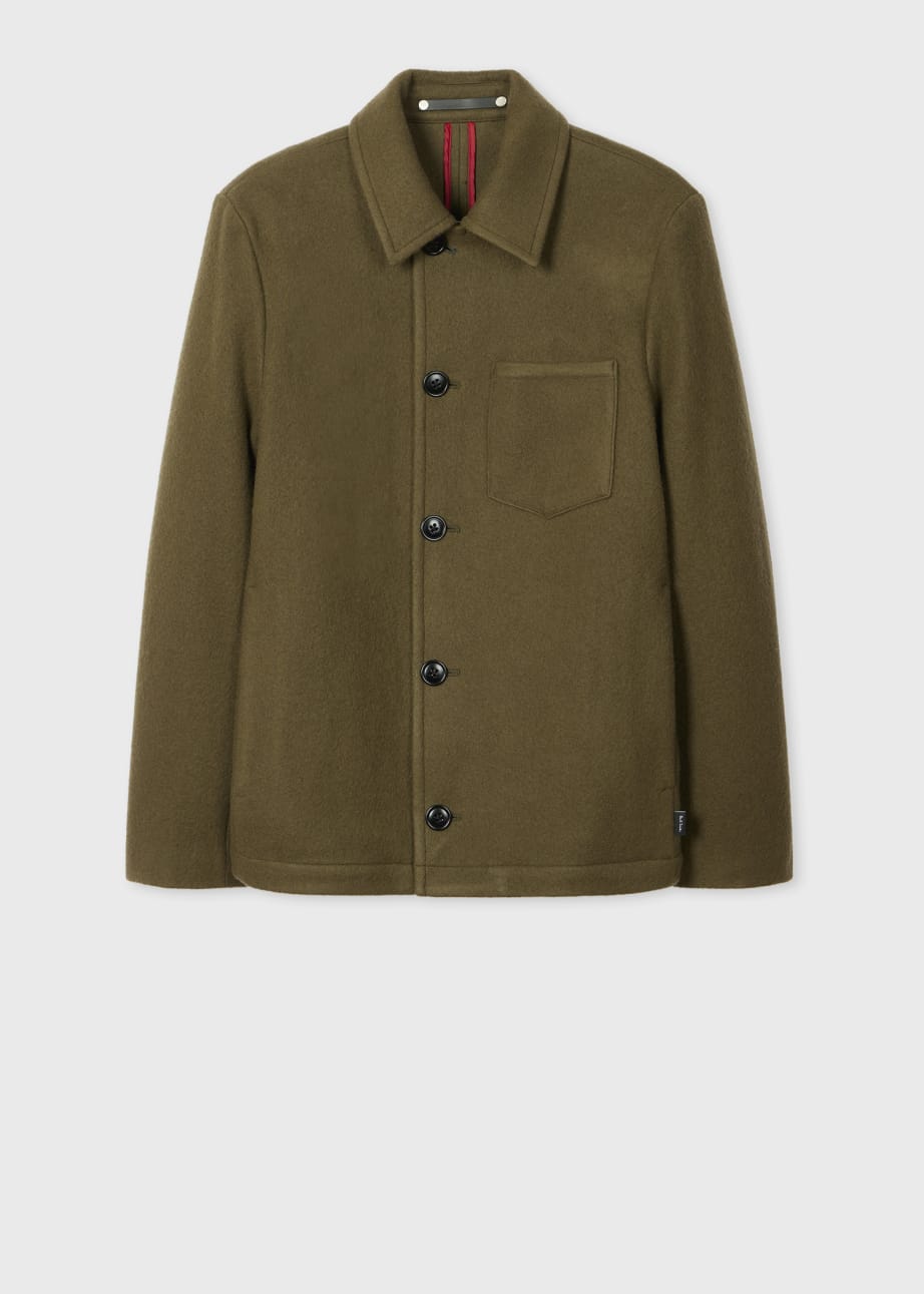 Khaki Recycled Wool Blend Jacket