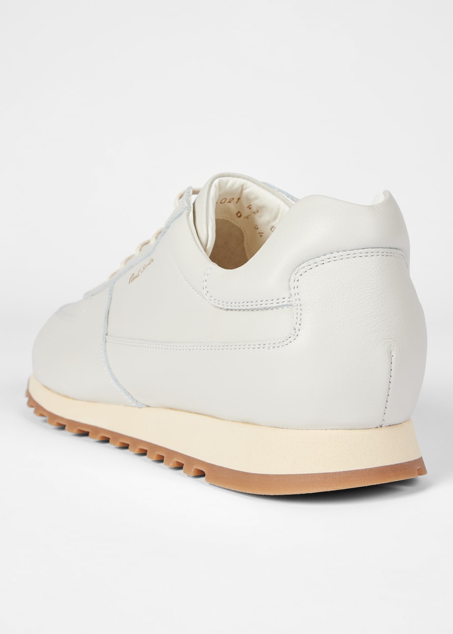 Men s Ecru Leather Velo Trainers