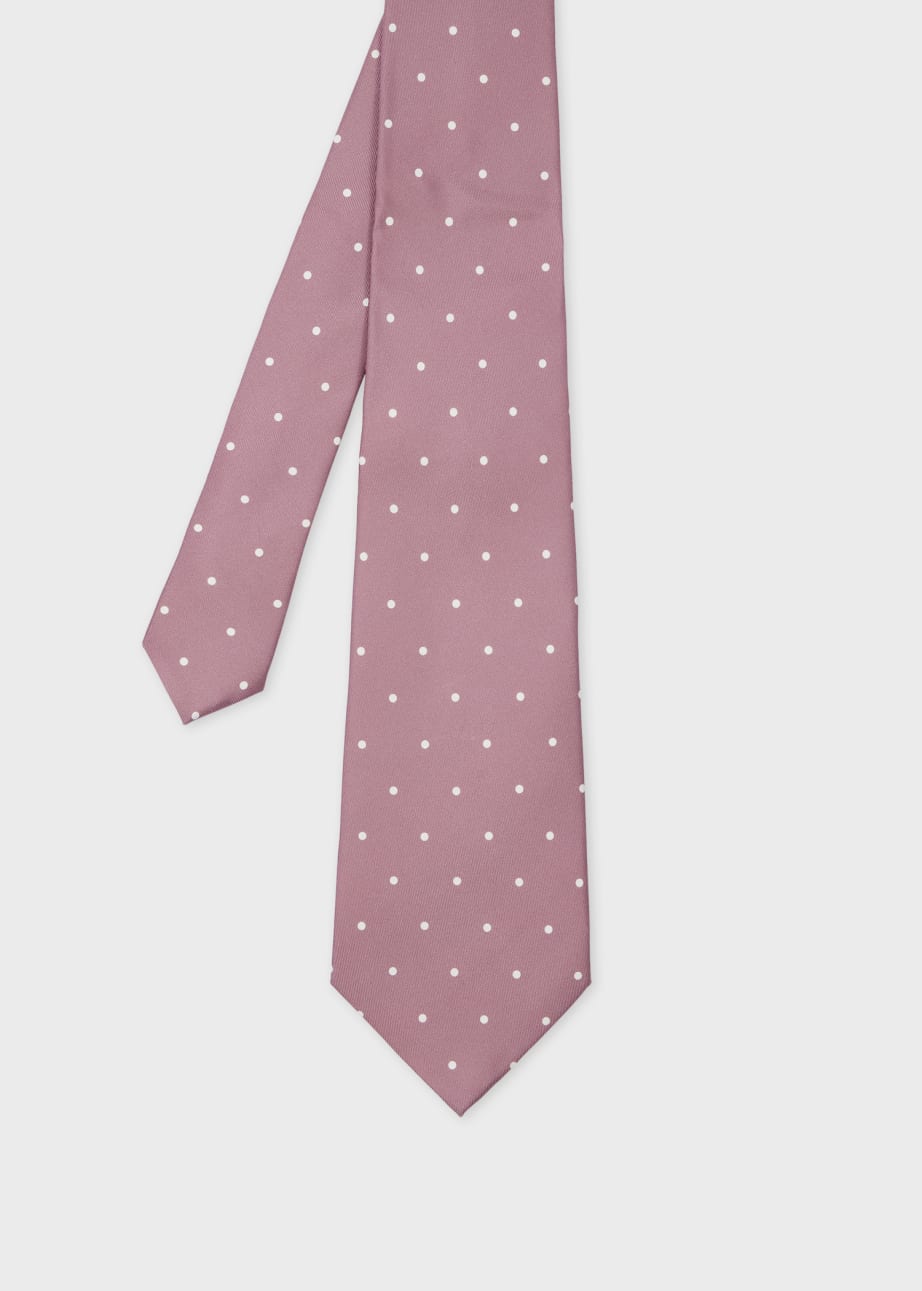 Mauve Polka Dot Ruffle Maternity Dress main image 0